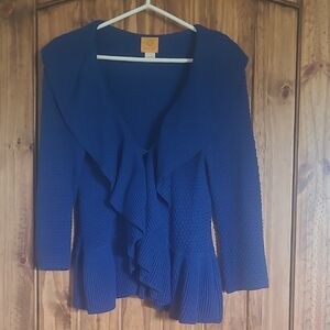 Ruby Rd. Royal Blue Knit Sweater. Size L